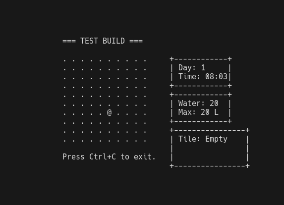 Early builds of TUI-Farm (Inventory update)